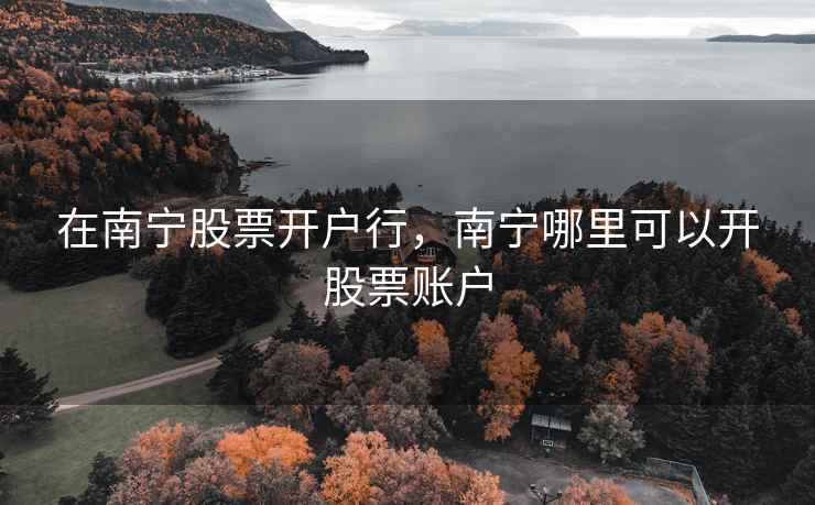 在南宁股票开户行，南宁哪里可以开股票账户