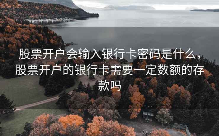 股票开户会输入银行卡密码是什么，股票开户的银行卡需要一定数额的存款吗