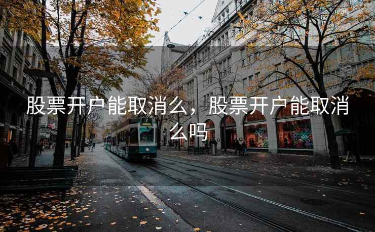 股票开户能取消么，股票开户能取消么吗