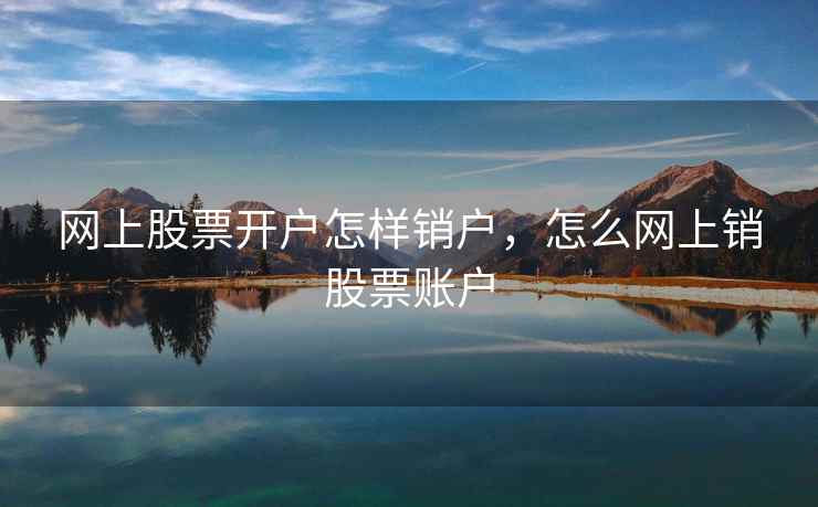 网上股票开户怎样销户，怎么网上销股票账户