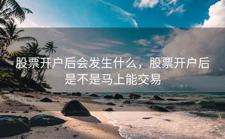 股票开户后会发生什么，股票开户后是不是马上能交易