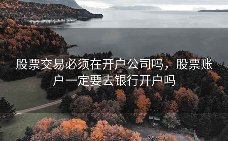 股票交易必须在开户公司吗,股票账户一定要去银行开户吗 股票交易必须在开户公司吗,股票账户一定要去银行开户吗