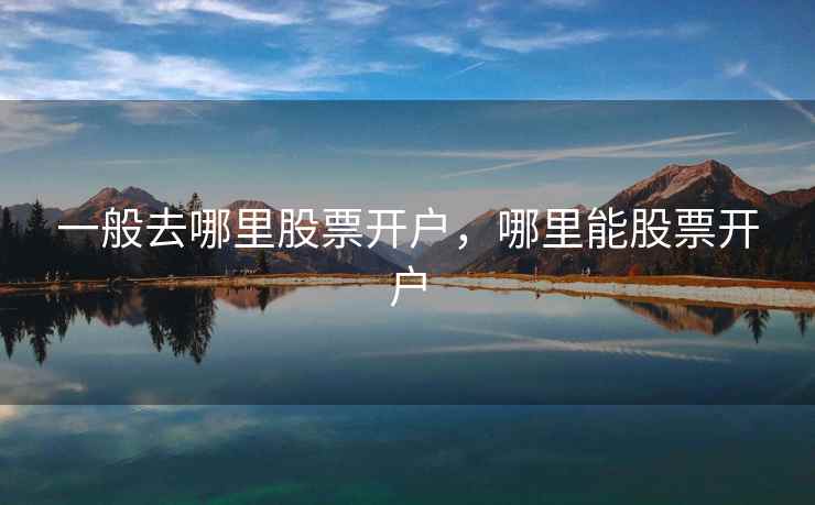 一般去哪里股票开户,哪里能股票开户 一般去哪里股票开户,哪里能股票开户